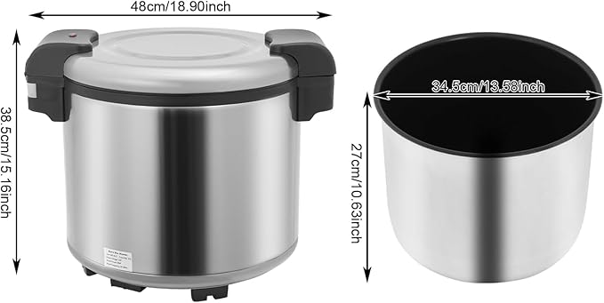 23L Electric Rice &amp Soup Warmer 110V 105W Non-Stick Pot &amp Spoon Perfect for Sushi Catering Restaurant Party Family - Consistent Temperature Cooking