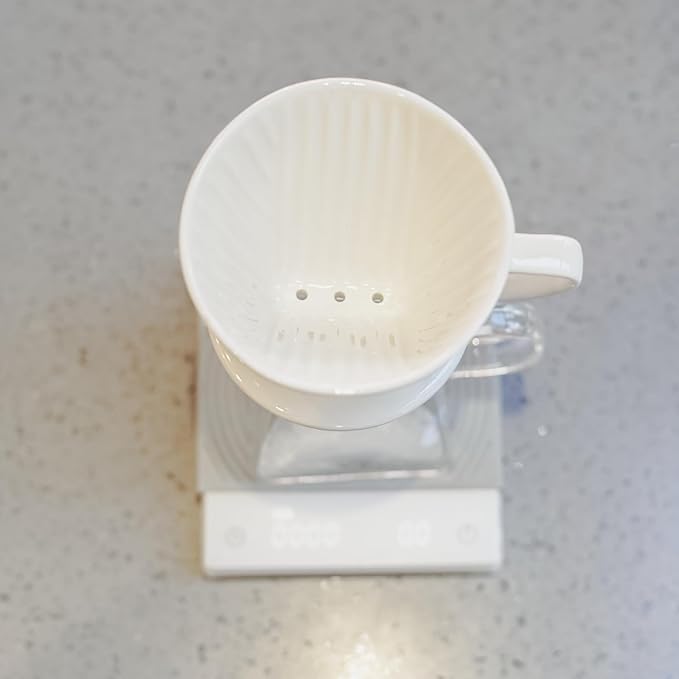 Pour Coffee Dripper Set Manual Drip Coffee-Maker Glass Carafe White Coffee Dripper Coffee Filters 9917-C001-064