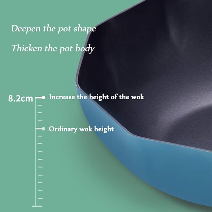 Pots and Pans Sets Pots and PansDie-Cast Aluminum Non Stick Cooking Frying Pan PotsMultifunctional Induction Cookware Sets with Glass Lid and Bakelite Handles3PCS (3 Pieces) (Wok Variety Pack)