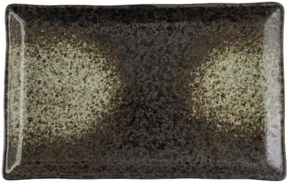 Ebros Gift Artistic Charcoal Grey Tone Hakumu Porcelain Collection Dinnerware Serveware Kitchenware Set Asian Japanese Restaurant Supply (Pack Of 5 Rectangular Sushi Plates 7.75 L)