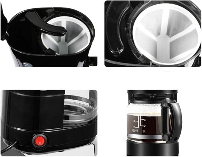 Coffee Machine Household Small Full Semi-Automatic Drip Coffee Maker 1 Person-2 People Drip Coffee Maker (B) (B)