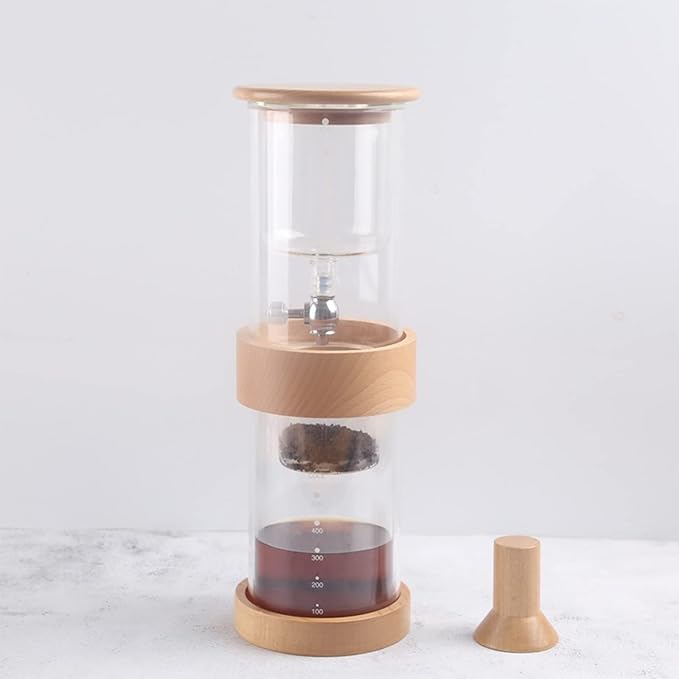 Ice Drip Coffee Pot Coffee Maker 500ML Filter Glass Percolators Espresso Kitchen Pot Ice Cold Brew Pots Brewer with Stainless Steel 3 People
