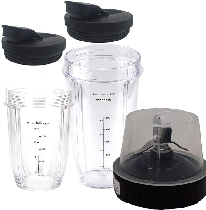 Blade with 18Oz 24Oz Cup and Spout Lid for 1200W -IQ Blender7 Fins Parts
