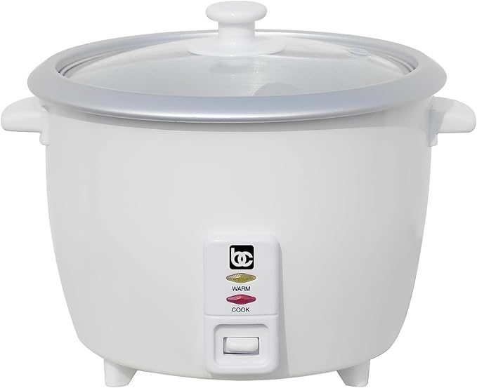 Bene Casa Rice Cooker with glass lid10-Cup Dishwasher safe rice cooker with auto cut off steamer rice maker with keep warm facility.