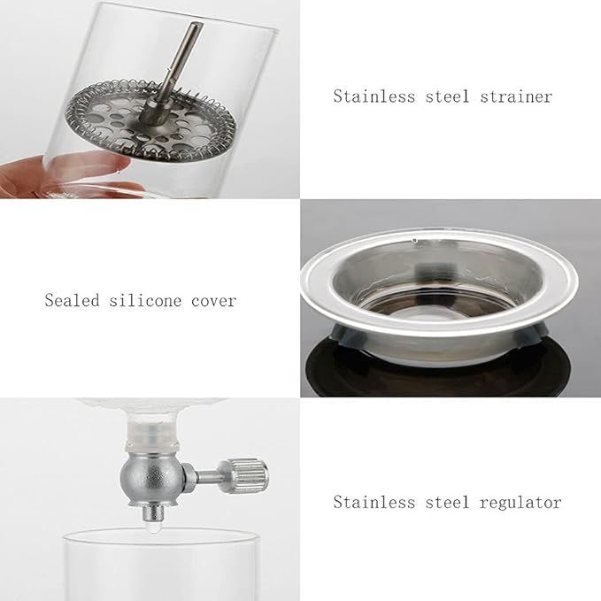 Beverage Equipment Acrylic Siphon Coffee Maker Cold Brew Dripper Iced Coffee Brewer Maker with Adjustable Dripper Stainless Steel Filter Coffee Maker Siphon Coffee Maker