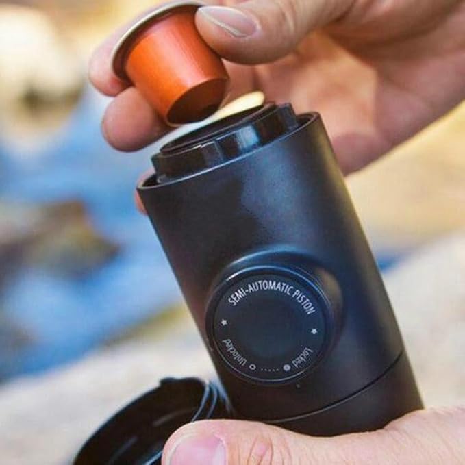 Portable Manual Mini Coffee MachinePortable Espresso MachineOriginal NS CapsulesTravel Coffee MakerManual Operated