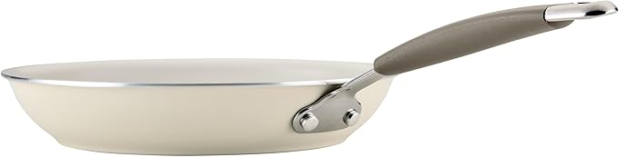 Rachael Ray Cucina Ceramic Cookware Set - 13 Pieces - Ceramic Pots and Pans Set w/Nonstick Frying Pans Saute Pan Saucepans Stockpot Lids Pan Protectors &amp Cooking Utensils - Almond