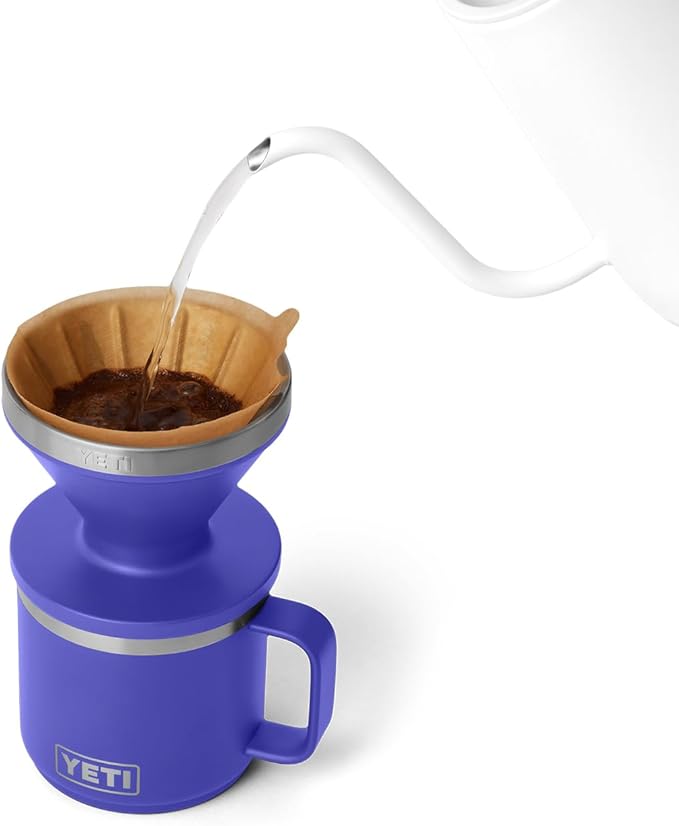 YETI Pour Over Coffee Maker Accessory Ramblers Designed for Perfect Coffee Extraction Anywhere Stainless Steel fits any V60 Filter Ultramarine Violet