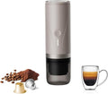 Portable Espresso MakerSelf-Heating Electric Mini Coffee MachineUp to 20-Bar PressureCompatible with NS Capsules &amp Fine GrindCoffee Maker for Outdoor CampingHikingRV &amp Car travel (Cream