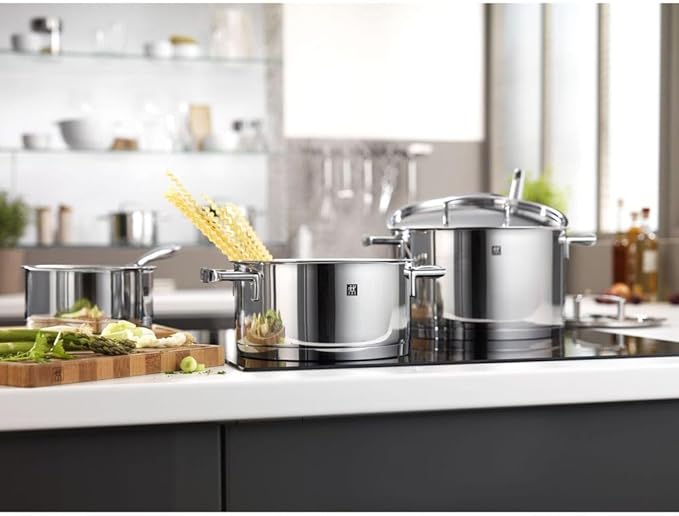 Zwilling 5-Piece Pot-Set with 4 Lids Suitable for Induction Stainless Steel Passion