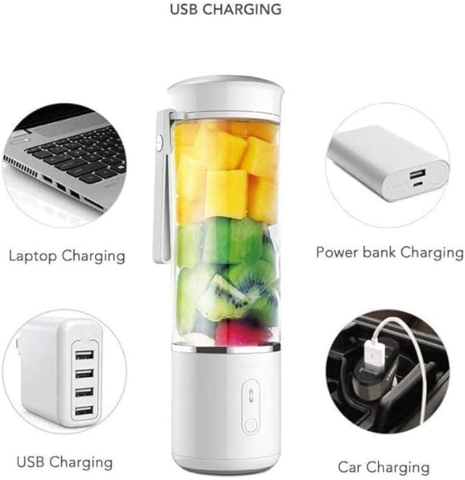 Portable Blender USB Rechargeable Personal Mixer for Smoothie and Shakes Mini Blender with Six Blades Perfect for Baby Food Travel Gym (Size : 1)