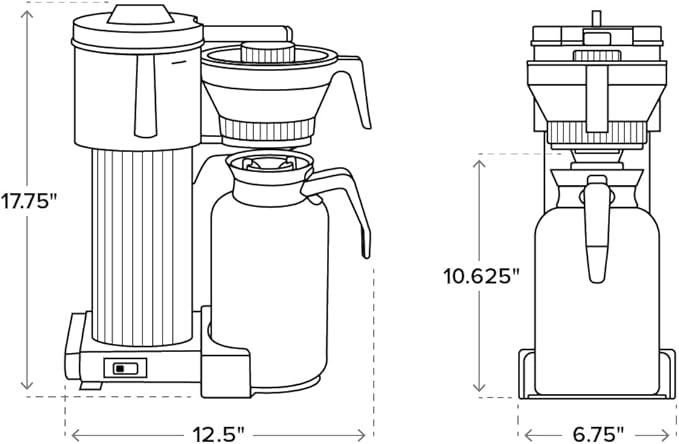 Technivorm Moccamaster 39340 CDT Grand Coffee Maker 60 Ounce Silver