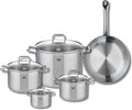 ELO 9698150 Cookware Set 5 Pieces 1 Frying Pan 28 cm and 4 Saucepans 12 16 20 and 26 cm Elo Profi Citrine Stainless Steel Induction