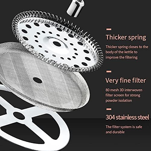 Press Coffee Maker Coffee Press CaffettiereCoffee MakerCoffee Kettle Coffee Kettle with Handle Manual French Presses Pot Coffee Maker Hand Filter Pot Glass Coffee Maker Coffee Machine Percolator (