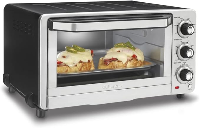 Cuisinart TOB-40N Custom Classic Toaster Oven Broiler 17 Inch Black &amp CPT-160 Metal Classic 2-Slice Toaster Brushed Stainless