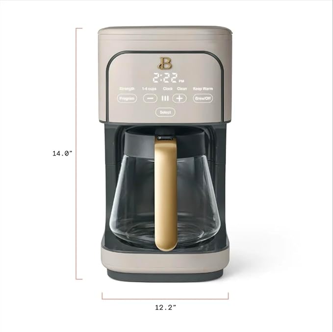 12 Cup Programmable Coffee MakerPorcini Taupe by Drew Barrymore