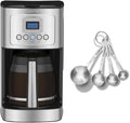 Cuisinart Coffee Maker 14-Cup Glass Carafe Fully Automatic for Brew Strength Control &amp 1-4 Cup Setting Stainless Steel DCC-3200P1 &amp CTG-00-SMP Stainless Steel Measuring Spoons Set of 4Si