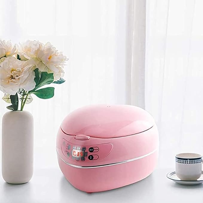 Heart-Shaped Smart Rice Cooker - 300W 1.8L Capacity (1-3 People) with Non-Stick Pot &amp Constant Temperature Insulation(Color:Pink)