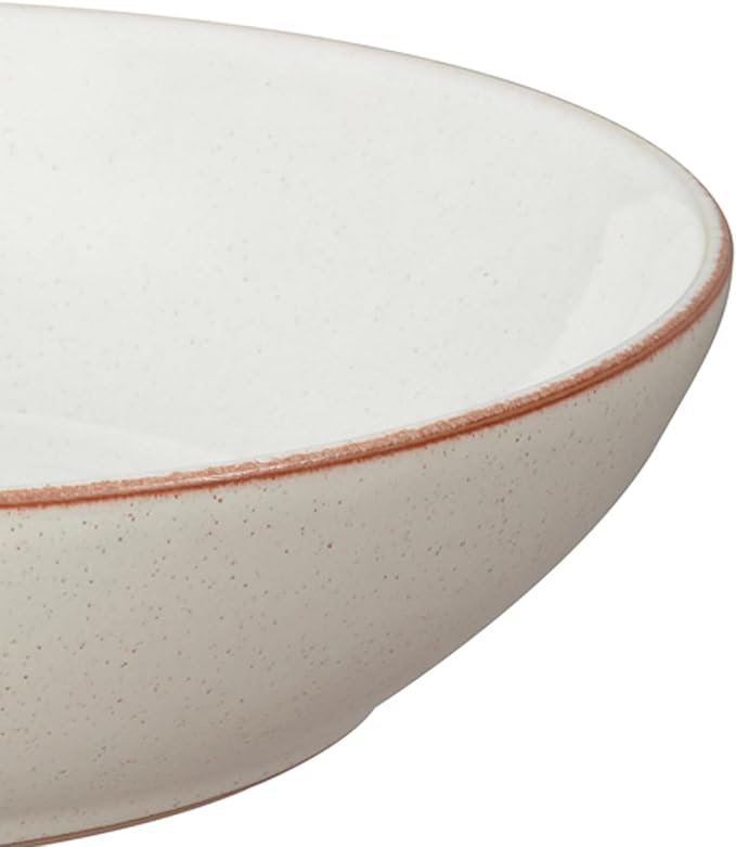 Denby - Heritage Atrium Pasta Bowls Set of 4-37oz Natural Ceramic Large Spaghetti Dinner Bowl - Dishwasher Safe &amp Microwave Safe Stoneware Tableware - Scratch &amp Chip Resistant Dinnerware
