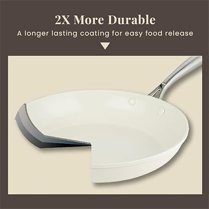 20 Pc Ceramic Pots and Pans Set Non Stick Kitchen Cookware Sets Pot and Pan Set Ceramic Cookware Set Cookware Set20 PcOne Size