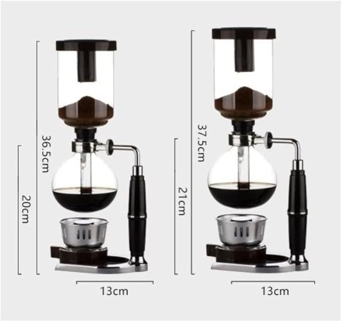 Syphon Coffee Brewer Coffee Maker Alcohol Lamp Siphon Coffee Maker High Temperature Resistant Glass Coffee Maker 3/5 Serving Glass Coffee Maker (Size : 3 people capacity)