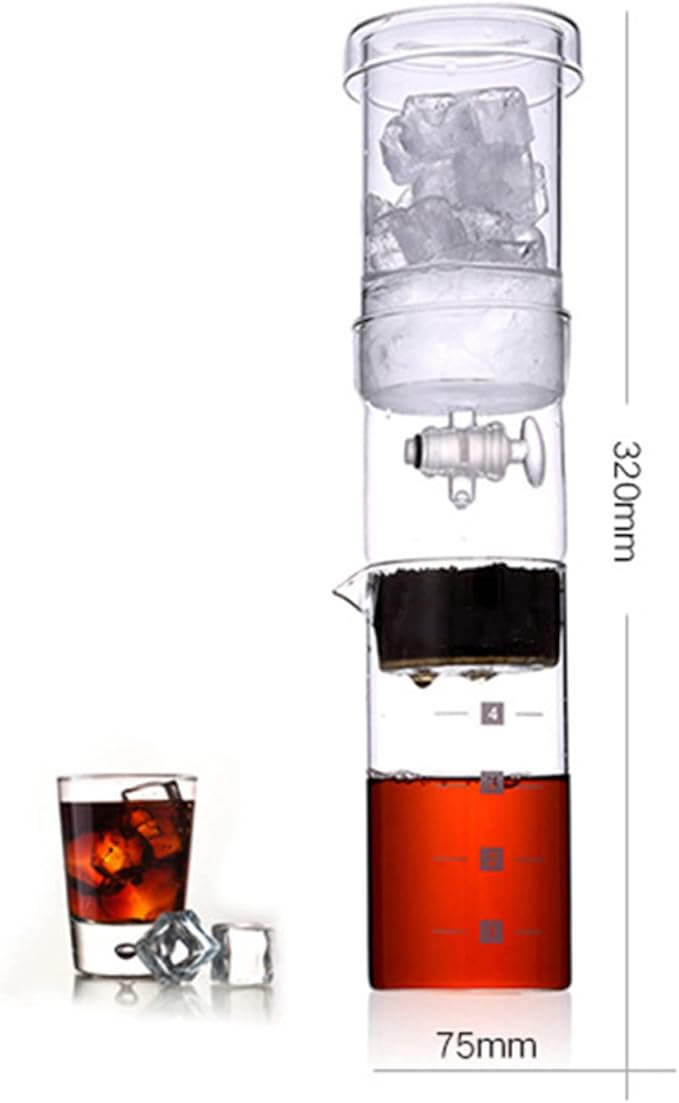 Ice Cold Brew Coffee Maker 400ml Portable Reusable Ice Drip Coffee Filter Glass Percolators Espresso Barista Tools Dripper Pot Home Use Classic