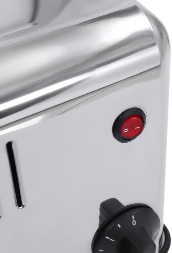 Stainless Steel Toaster 6 Slice Toaster with Extra Wide Slots Drawer-Type Crumb Tray &amp Heat Sink Holes Chef Sliver Pop-Up Toasters for Home Restaurant Bakery to Make Toast Sandwiches Etc