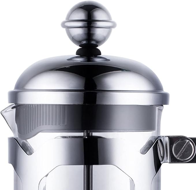 French Press Coffee Maker Large 800ML Manual Coffee &amp Tea Press Stainless Steel Housing 304 Stainless Steel Filtration System Cold Brew Heat Resistant Borosilicate Glass for Camping Travel