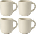 Bloomhouse - Two Time Oprah's Favorite Things Winner - Corsica Clay 4-Piece Mug Set – Sea Salt White Stoneware Coffee &amp Tea Cups Durable Ceramic Drinkware