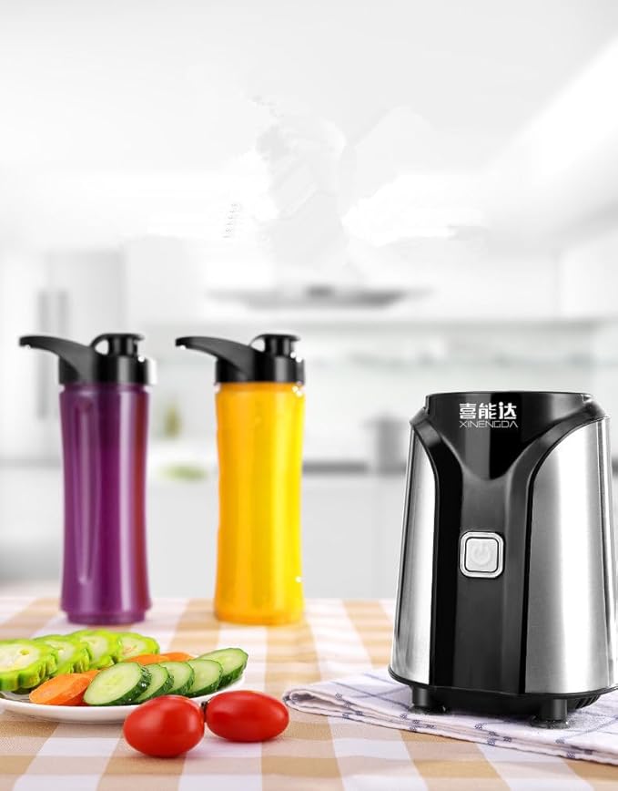 Automatic Portable Juicer Blender with Travel Bottle Personal Size Single Serve Smoothie Maker