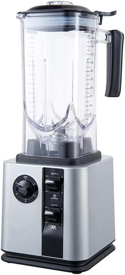 Fully Automatic Smoothie Machine Multi-Functional Home Kitchen Blender Commercial Ice Crusher with 2.2L Large Capacity Glass Jug Mixer for Kitchen Milk Tea Coffee Dessert Leisure Shop B