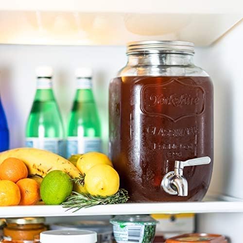 Original Grind Coffee Co.1 Gallon Cold Brew Coffee MakerEasy Pour Stainless Steel Spigot TapExtra Thick Glass Pitcher Brewing System Iced Coffee MakerRefrigerator Safe Storage