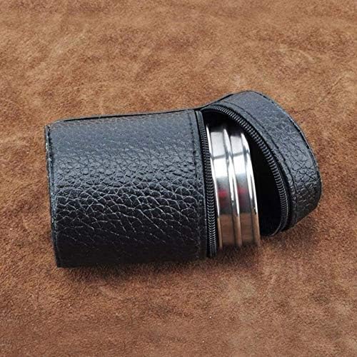 8 PCS/2 Set 70ml Outdoor Camping Tableware Travel Cups Set Picnic Supplies Stainless Steel Wine Beer Cup Whiskey Mugs PU Leather Cookware Set Cookware Picnic Boiler Cookware