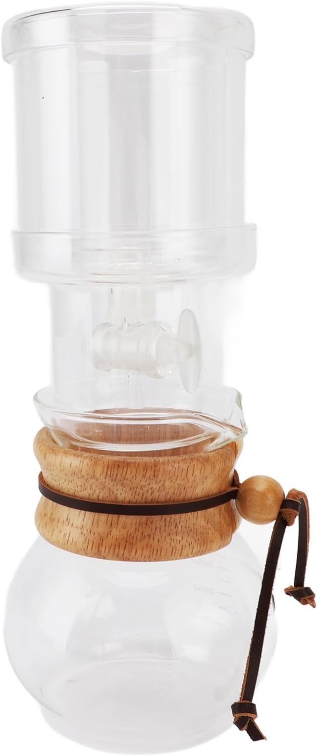 Zerodis Ice Drip Coffee Maker Cold Brew Coffee Makers Cold Brew System with Adjustable for Home and Office 400ml Smooth Low Acidity Kit Ice Drip Maker Borosilicate