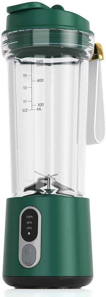 High-Power Multifunctional Handheld Blender with Self-Cleaning Feature 6-Speed Settings Stainless Steel Blade Portable for Smoothies Soups and Sauces