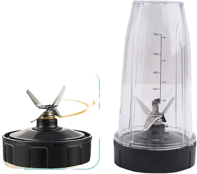 A67Z 24Oz Cups With To-Go Lids 7 Fins Extractor BladeCompatible For Ninja Auto IQ BN801 SS101 BL480-30 BL641 BL642-30 Blender