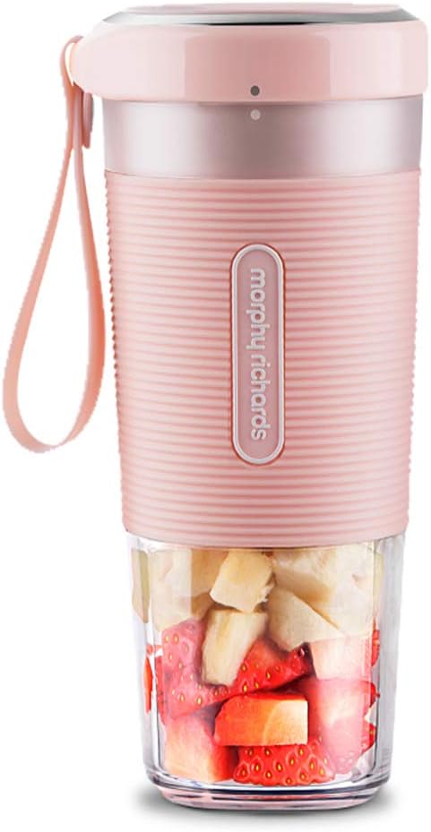 Portable Blender Mini Blender Smoothie Maker with USB Rechargeable Electric Blender Professional Commercial for Vegetables and Fruit Smoothie Maker Blender Food Processor 1400Mah 300MlPink