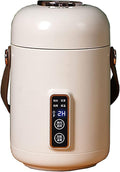 Rice Cooker &amp Hot Pot 500ml Small Capacity Ceramic Glaze Non-Stick Liner for Home Dormitory Office for 1~2 People Rice Cooker (Green) (White)