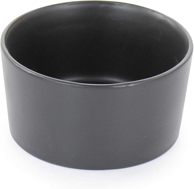 Luxmatte 20-Piece Stoneware Dinnerware Set – Modern Matte Finish Dish Set for 4 Microwave &amp Dishwasher Safe – Includes Dinner Plates Salad Plates Bowls and Mugs in Four Colors (Black)
