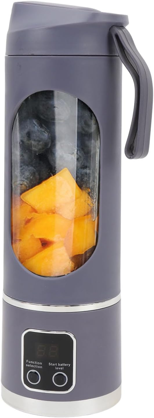 Portable Blender for Shakes and Smoothies Portable Juicer Cup Rechargeable 450ml Blender Cup Quiet Mini Travel Blender with Stainless Steel Blade for Powerful Blending Performance