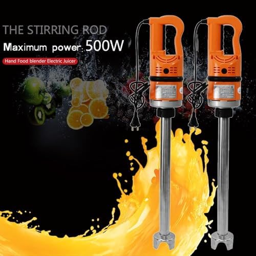 Commercial Immersion Blender 500W Heavy Duty Electric Stick Blender Variable Speed Multi-Function Portable Blender with Stick (250mm Stirring Rod)