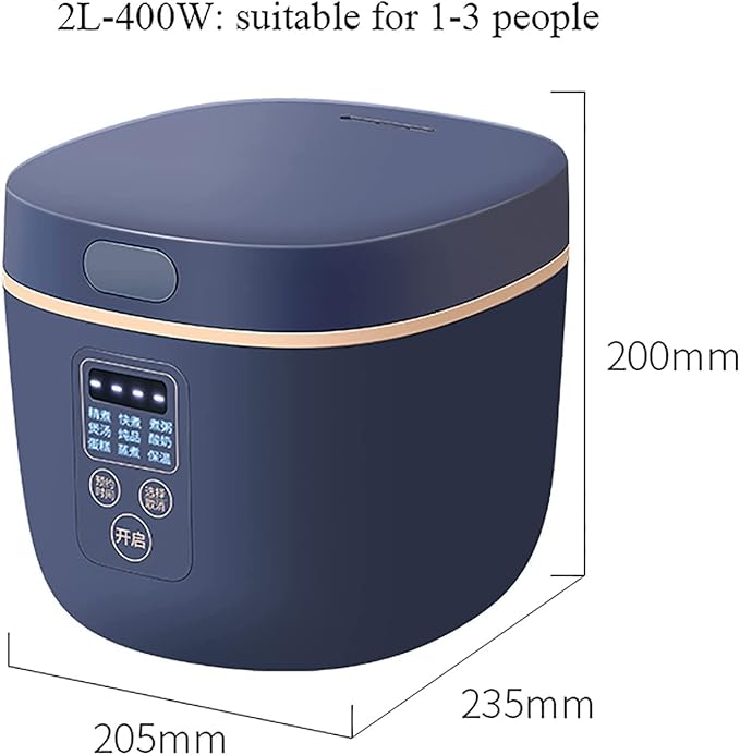Rice Cooker with Steamer 6-Layer Gathering Energy Non-Stick Inner24H Reservation Rice Cooker for Family Dormitoryfor 1-3 People