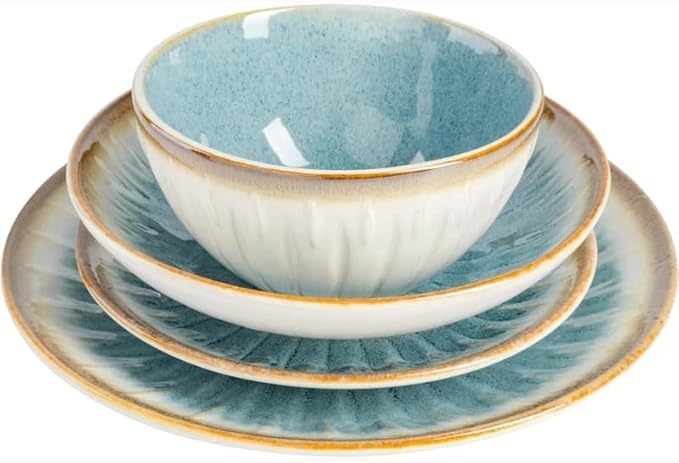 16pcs Plate and Bowl Dinner Set Dinnerware Service for 4