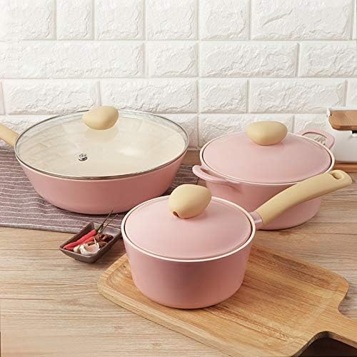 Ceramic Wok Milk Pot Soup Pot Cookware Set Kitchenware Set Non-Stick Cookware Set Cookware Set