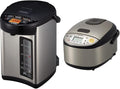 Zojirushi CV-JAC40XB Water Boiler &amp Warmer 4.0-Liter Stainless Black &amp NS-LGC05XB Micom Rice Cooker &amp Warmer 3-Cups (uncooked) Stainless Black