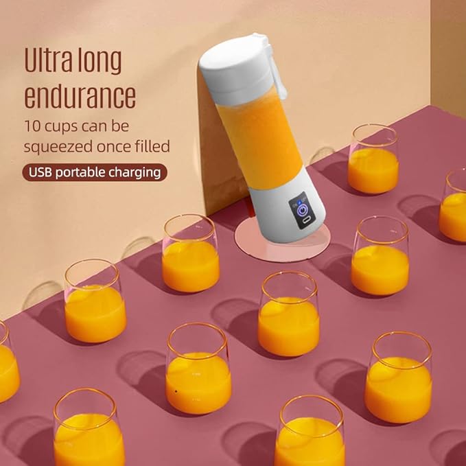 Portable Blender for Shakes and Smoothies Size Single Serve Travel Fruit Juicer Mixer Cup with Reable 2000mAh USB Reable Battery Small Electric Individual Mini Blender for Juice