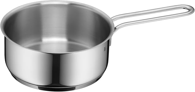 WMF 0718556040 Mini pan set 5-piece stainless steel lids saucepan Cromargan 18/10 Stainless steel Space saving Stackable Design universal bottom induction Dishwasher safe