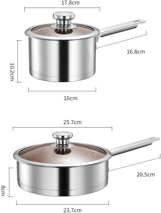 Pot Set Stainless Steel Cookware Set Kitchen Cookware Pots and Pans Set Perfect Cooking Utensils Cookware Cooking Set