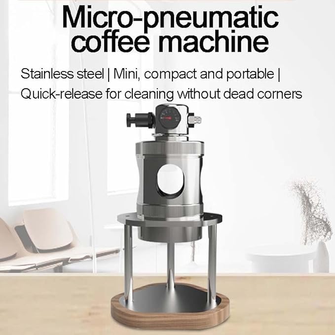 Coffee MachineEspresso Maker58mm Pneumatic Portable Manual Coffee Machine w/Pressure Gauge16Bar Fast ExtractionStainless SteelDetachable Design