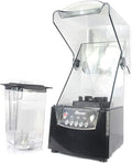 Smoothie Blender 1.8L Commercial Soundproof Hood Blender 110V 2200W Smoothie Machine Juice Maker Vegetables Mixer with Shield Quiet Sound Enclosure for Home Office Restaurant Ice Crush Shakes